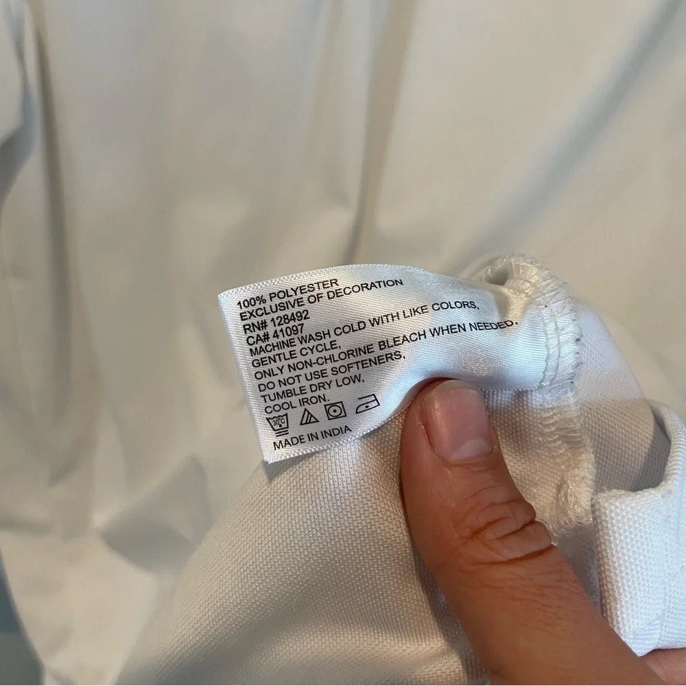 Greg Norman Collection Golf White Long Sleeve Polo Shirt Men’s Size Large - Picture 4 of 6